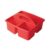 Plastic Storage Caddy with Handle, 3-Compartment Organizer Bin，Red