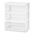Plastic Storage Drawers, 3 Drawer Tower with Clear Removable Bins, White