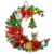 PLAXSOON Christmas Moon Wreath Building Set with Lights, 24 Days Advent Calendar Wall Hanging Ornament with Xmas Tree Flowers, 1052PCS DIY Building Block Home Decor, Gift for Adults Teens Girls 10+