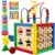 Play22 Wooden Activity Cube for Baby – 6 in-1 Baby Activity Play Cube with Bead Maze, Shape Sorter, Abacus Counting Beads, Counting Numbers, Sliding Shapes, Removable Bead Maze, 8Pcs Stacking Cups