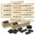 Playbees Mini Wooden Dominoes Set – 12 Pack – Classic Double Six Domino Game in a Wooden Case – Educational Board Games & Activity for Teens, Adults