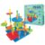 Play Build Kids Peg Board Building Set 117 Pieces – STEM Construction with Colorful Pegs & Shapes, Fine Motor Skills Learning Toy, Montessori Toddler Building Toys for Boys & Girls Age 3+
