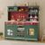 Play Kitchen Set, Kids Kitchen Playset with 21 Fun Accessories, Toy Kitchen with Realistic Appliances, Smart Storage, Wooden Play Kitchen for Kids, Gift for Ages 3+ (Green)
