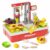 Play Sink with Running Water, Kitchen Sink Toys with Automatic Water Cycle & 135° Rotating Electric Faucet, Pretend Play Kitchen Playset with Stove, Dish Rack & Accessories for Toddlers Boys Girls