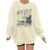 playtravel Anti Social Book Club Sweatshirt Women Teacher Book Sweatshirts Graphic Oversized Funny Pullover Hoodie(Apricot,M)