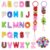 PLIGREAT 52 Pcs Large Letter Beads, Colorful Acrylic A-Z Bead for Bag Charm