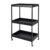 PLITEDDE 3 Tier Steel Rolling Utility Cart with Locking Wheels, Black