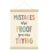 PLKMN Boho Classroom Decor, Mistakes are Proof You are Trying Wall Art with Wooden Poster Hanger, Inspirational Wall Decor for Classroom, Classroom Posters, Classroom Wall Art, 12×16 Inch