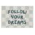 PLKMN Playroom Decor, Follow Your Dreams Checkered Banner