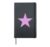 Plum Star on Multiple Colors Hardcover Journal, Black
