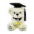 Plush Graduation Bear, Stuffed Animal Toy Keepsake 2026 Graduates, 8.66in
