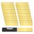 Plushly 24 Pack Blank Name Tags with Pins, 1 x 3 Inches Personalized Reusable Plastic ID Name Badge with Clip for Clothes Office Workers Employee DIY Custom, Brushed Gold