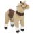 Plush Rocking Horse Ride On Pony Toy with Rolling Wheels Saddle