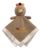 Plush Turkey Snuggle Buddy, Security Blanket with Toy Rattle and Satin, My First Thanksgiving Embroidery, Brown Turkey, 13 inches