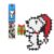 PLUS PLUS Puzzle By Number, Santa Snoopy – Peanuts Merchandise 275 pc