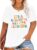 Plus Size Teacher Shirts Tops Women It’s a Beautiful Day for Learning Tshirt Oversized Teach Tee Gift White