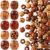 Pndeyo 100pcs Round Vintage Wooden Spacer Beads with Large Hole, 17mm