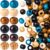 Pndeyo 132pcs Round Wooden Spacer Beads with Large Hole, 19.2×19.2×15.5mm