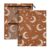 pnyoin Pencil Pouch for 3 Ring Binder, 2 Pack Zipper Pencil Case with 3 Compart Pockets & Clear PVC Window, Retro Moons Organizer for School Supplies