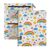 pnyoin Pencil Pouch for 3 Ring Binder, 2 Pack Zipper Pencil Case with 3 Compart Pockets & Clear PVC Window, Color Rainbow Stars Organizer for School Supplies