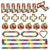 Poartsda 60 Pack Wacky Tracks Fidget Toys Bulk, Snap and Click Fidgets for Kids, Birthday Party Favors & Goodie Bag Stuffers, Classroom Treasure Box Prizes & Rewards, Graduation Gifts