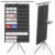 Pocket Chart Stand with Standard Pocket Chart, Height Adjustable Tripod Anchor Holder up to 62.99″, 4 Anti-Drop S-Hooks, Teacher Supply Tray for Classroom & Homeschool