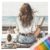 POETRYDRAW 11CT Stamped Embroidery Cross Stitch Kit Cotton Thread (Coast