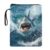 Pointodoor Washable Book Sleeve with Front Pocket Shark Book Covers for Paperback Zipper Book Protector Pouch for Teen Girls Adult Book Lover, 11.4 x 8.7 Inch