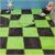 POJGVU 10 Piece Square Puzzle Foam Rug, Plush Interlocking Floor Mat, Washable, Rugs,Green+Gray