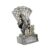 Poker Trophy Figurine with Square Base Modern Shelf Collectible Decor（Silve