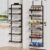 POKIPO 6-Tier Over the Door Pantry Organizer, 2 in 1 Large Door Spice Rack with Adjustable Metal Baskets, Heavy Duty Hanging or Wall Mounted Storage Organizer for Kitchen Pantry and Room Wall