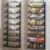 POKIPO 8-Tier Over the Door Pantry Organizer, Large Metal Door Spice Rack with Adjustable Basket, 2 in 1 Wall Mount or Hanging Heavy-Duty Pantry Door Storage Shelf for Kitchen and Bathroom, Black