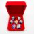 Polyhedral Dice Set of 7, Vibrant Rainbow Iridescent Swirl Printed Resin DND Dice with Red Velvet Storage Gift Box, Compatible with Tabletop RPG Board Games (Beach02)
