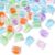 PONABEADIY 1 Box 50pcs Acrylic Cat Head Beads Transparent Kawaii Cat Two Tone Kitty Pet Beadwork Double Plastic Loose Spacer Bead Charm Bulk for Jewelry Making Bracelets Necklaces DIY Craft Supply