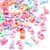 PONABEADIY 1 Box 50PCS Number Shaped Spacer Beads Acrylic 0-9 Large Hole Iridescent Plated Numbers Numeric Alphabet Digital European Bead Bulk for Jewelry Making Keychains Bracelets DIY Craft Supply