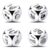 Ponpon 4Pcs Food Decision Dice, Metal Food Dice Game for Couples Girlfriend Boyfriend Wife Husband on Anniversary Valentines Day Birthday Date Night