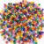 Pony Beads Bulk About 1000 Pcs 6x9mm Plastic Kandi Beads with 4mm Hole, Assorted Colors Craft Beads for Bracelets, Hair Braids, Keychains and DIY Jewelry Making Supplies