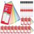 Poola Voidra 60 Pcs Multiplication Flash Cards Set 12 Packs Multiplication Flash Cards Times Table Chart with 24 Rings and 24 Dry Erase Pens for 1st to 3rd Grades Fun Learning with Math Game
