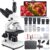 Poothoh Compound Trinocular Microscope, 40X-5000X Magnification, Research Grade Professional Microscope with USB Camera and Mechanical Stage, Microscope for Adults
