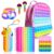 Pop Fidget Backpack for Girls, Pop it Bags&pop it Notebook and Unicorn Pencil Case for Kids’ Fidget School Supplies Stress Relief, Great Birthday Present Gift for Kids