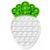 POP Fidget Toys Finger Push Bubble Fidget Sensory Toy Stress Anxiety Relief Simple Dimple Autism Special Squeeze Fun Silicone Gifts for Adult Kids (1, White Radish)