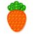 POP Fidget Toys Finger Push Bubble Fidget Sensory Toy Stress Anxiety Relief Simple Dimple Autism Special Squeeze Fun Silicone Gifts for Adult Kids (1, Carrot)