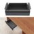 POPMOON Under Desk Drawer Organizer 13.8 in Pull Out Metal Storage Drawer Black