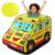 Pop Up Play Tent for Toddlers Boys Kids, Foldable Indoor Outdoor Playhouse Tent, Best Birthday Gift Toys for 2 3 4 5 Year Old Boys Girls（School Bus）