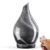 Porseme 280ml Essential Oil Diffuser Glass Color Changing Aroma Air Diffusers Aromatherapy Ultrasonic Cool Mist Humidifier with Remote Control 7 Running Hours Waterless Auto-Off (Obsidian)