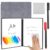 Portable Dry Erase Board 12 x 9 Inch,Double Sided White Board with 2 Pens,Foldable Reusable Whiteboard Notebook for Study,School,Office,Travel and Planning(Grey)