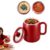 Portable Electric Cooker, 27oz Personal Stew Pot (Red)