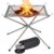 Portable Fire Pit with Carrying Bag, 16.5 x 16.5 x 13.4 in Collapsible Camping Fire Pit, Stainless Steel Mesh Fire Pit for Bonfire, Wood Burning Fireplace for Camping Hiking BBQ Picnic