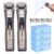 Portable Paper Clam Clip Dispenser 2pcs – Reusable Push Stapler with 200 Refill Clips, No-Hole Binding – Up to 40 Sheet Capacity, Handheld for Document Office School Desk (Black)