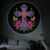 Portable Projector Lamp USB Powered Unique Cross with Butterfly Stars and Dots Ornamental Patterns for Home Visual Enhancement and Style